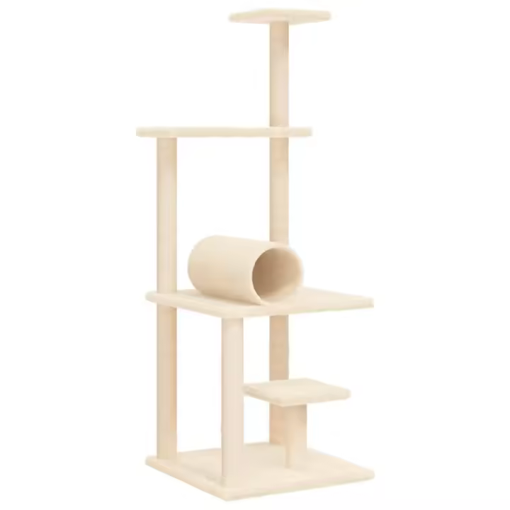 Rascador para Gatos con postes de ISAL Crema 136 cm - 1