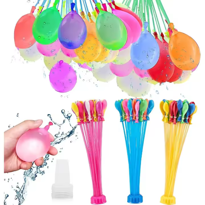 111Pcs Globos de Agua Autosellantes, Bombas de Agua llenado en 60 Segundos Fácil y Rápido, Globos de Agua Autosellado Multicolor para Rellenos de Agua, Ideal para Fiesta, Jardin, Playa y Piscina - 1