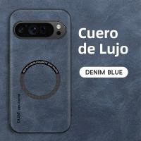 Funda De Teléfono Retro Textura De Cuero PU Magnética Para Google Pixel 10 9 a pro XL 5G TPU Suave Antichoque Con Lámina De Carga Magnética - details 9