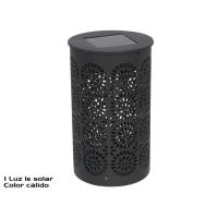 "GISSED - Lámpara Solar Decorativa con Diseño Calado en Metal Negro – Luz LED de Color Cálido con Carga Solar Automática – Ideal para Exteriores, Jardines, Terrazas y Balcones – Iluminación Ambiental Moderna y Elegante – Material Resistente y Duradero – 7 - details 0
