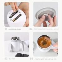 Taza Magnética Automática De Acero Inoxidable Para Café Y Batidos Eléctricos Tetera Inteligente Con Mezclador Rotatorio - details 3
