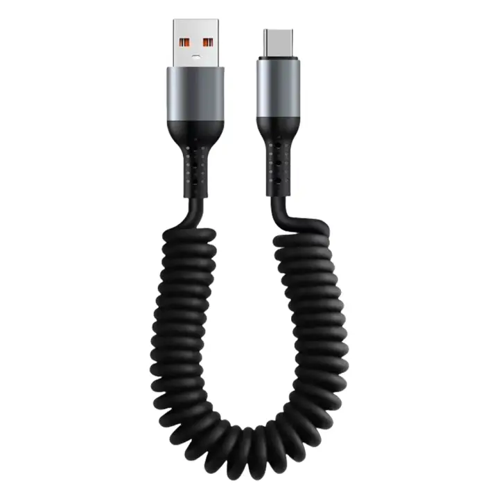 Cable De Carga Rápida Telescopio 100/27/66W 6A USB Tipo C Para iPhone 15 14 13 12 Con Carcasa Tipo C a Tipo C Soporte Para iPhone - 1