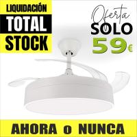 Lámpara Ventilador Led Motor DC con Mando a Distancia, Aspas Retráctiles, 6velocidades, 3 Temperaturas de Luz, Temporizador, Función Verano e Invierno - details 0