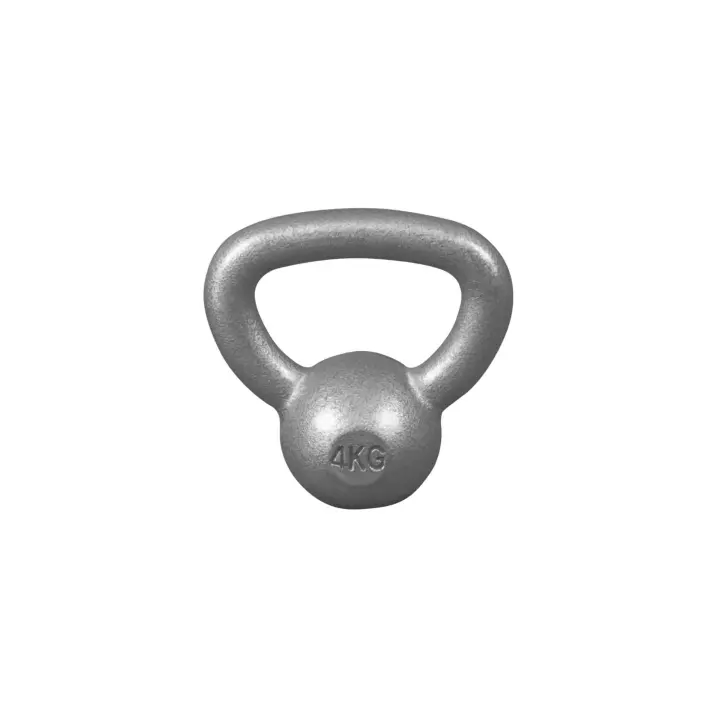 Gorilla Sports Pesa rusa de hierro macizo plateada - 1
