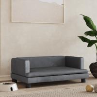 vidaXL Cama para perros de terciopelo 80x45x30 cm sofá para perros Color Azul,  Crema,  Gris claro y mas - details 3