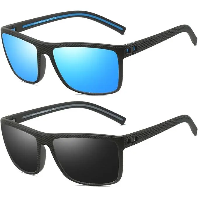 Gafas de Sol Piloto polarizadas hombre y Mujer Verano Vacaciones futuristas Pesca Conducción TR90 Marco Protección UV - 1