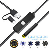 Cámara De Endoscopio Android Con 6 LED Ajustables IP67 Impermeable 1m 2m 5m Micro Cámara De Inspección Video Tubo Serpiente Borescope - details 5