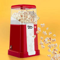 Palomitero retro o vintage Jocca con 1200W de potencia para preparar saludables palomitas en 3 minutos en casa sin necesidad de aceite o mantequilla - details 0