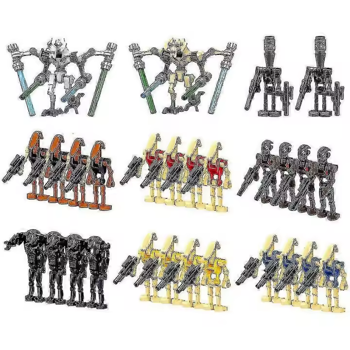 28 unids Pack Batalla Soldados, Generales y droides con Armas set, Construcción Blocks figuras de Acción Juguetes Niños - 1