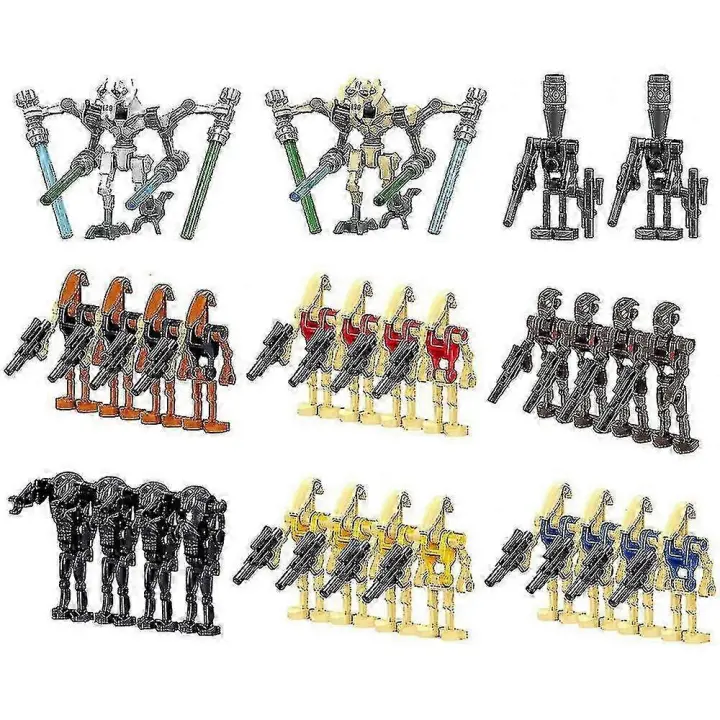 28 unids Pack Batalla Soldados, Generales y droides con Armas set, Construcción Blocks figuras de Acción Juguetes Niños - 1
