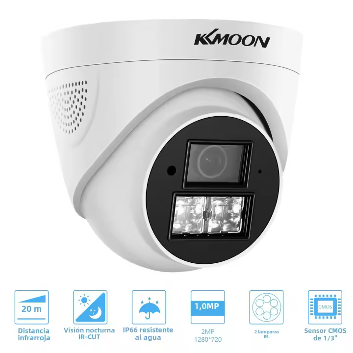 Cámara De Seguridad Analógica 720P Exterior Impermeable Con Visión Nocturna Infrarroja Y Detección De Movimiento Para DVR Analógico - 1