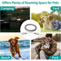 Cable De Atadura Para Perros 4.6m/9m/15m Línea De Paseo Para Jardín Con Clip De Alta Calidad Para Perros Menores De 250 Lbs - details 5