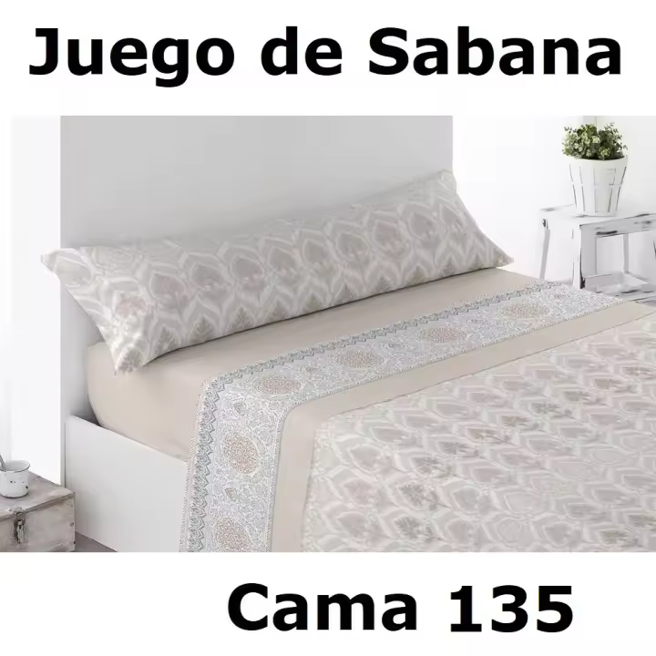 Juego Sábanas para Cama De 135, 3 Piezas ,Sábana Bajera, Encimera, Funda de Almohada,microfibra 100% poliester,cm,fespu - 1