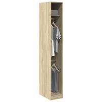 vidaXL Armario de madera de ingeniería 30x50x200 cm en color Gris sonoma/Negro/Gris hormigón y más | almacenamiento funcional diseño moderno para baño dormitorio sala - details 6