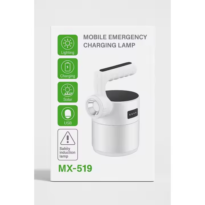 Lampara portátil solar, para  emergencia , luz solar y entrada Usb Mod MX519 - 1