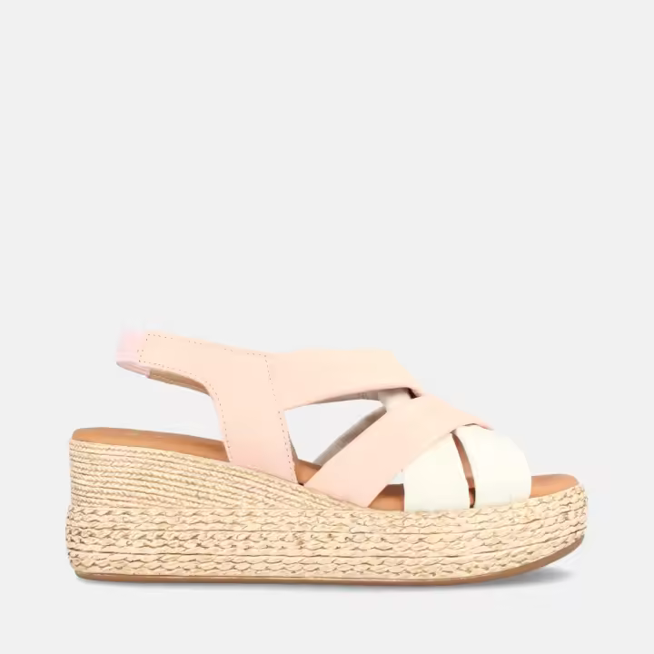 MARILA SHOES SANDALIAS PARA MUJER CON PLATAFORMA EN PIEL COVADONGA MULTIROSA - 1