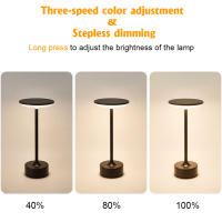 Lámpara De Mesa LED Sin Cable Con Interruptor Táctil Recargable Por USB Luz De Ambiente Portátil Para Dormitorio Y Comedor - details 2
