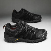 Zapatos De Senderismo Para Hombre HIKEUP Suela De Goma Resistente a La Ruptura Transpirables Impermeables Cuero Sintético Mesh Talla 40-45 Color Negro Kaki Gris - details 35