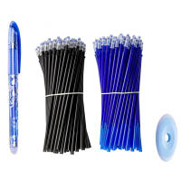 Juego De Bolígrafos Gel Erasables 0.5mm Azul Y Negro Tinta Borrable Refill Rod Lavable Para Escuela Y Oficina Suministros De Papelería - details 1