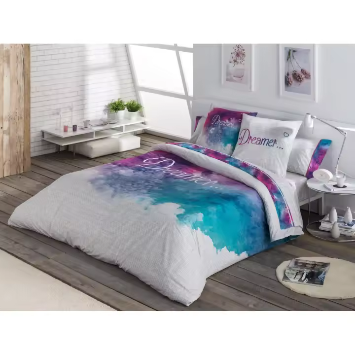 JVR - Funda nórdica juego de 2 piezas modelo DREAMER - Tejido 100% Algodón - Estampado digital - Fabricado en España - Cama 90/105/135/150/160/180 - 1