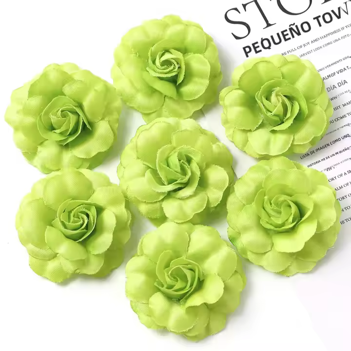 10Pcs Rosas Artificiales De 5cm Para Decoración De Navidad Y Bodas Accesorio De Regalo Para Artesanías Y Wreaths - 1