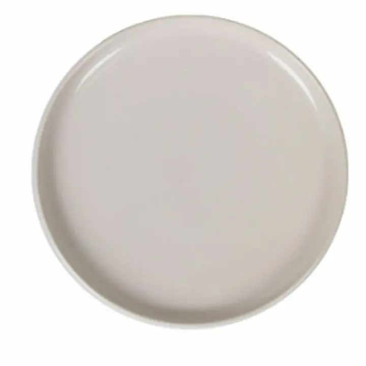 12 piezas Plato Llano La Mediterránea Ivory Brillo Redonda - 1