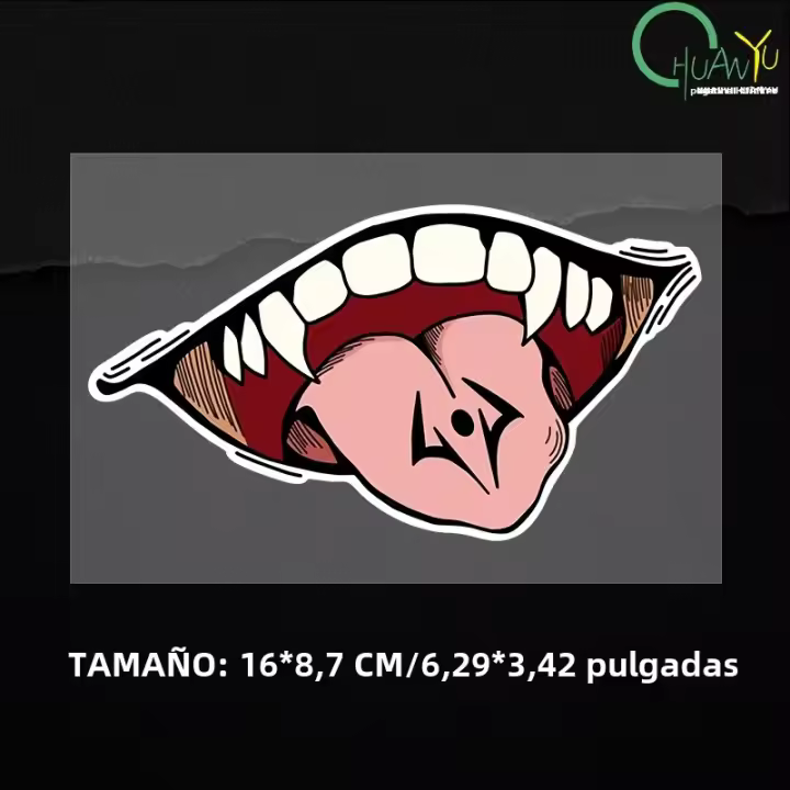 Pegatina De Vampiro Divertida Para Coche PVC Impermeable Para Ventanas Laptores Helados Estilo De Bocata De PVC Para Decoración De Automóvil - 1