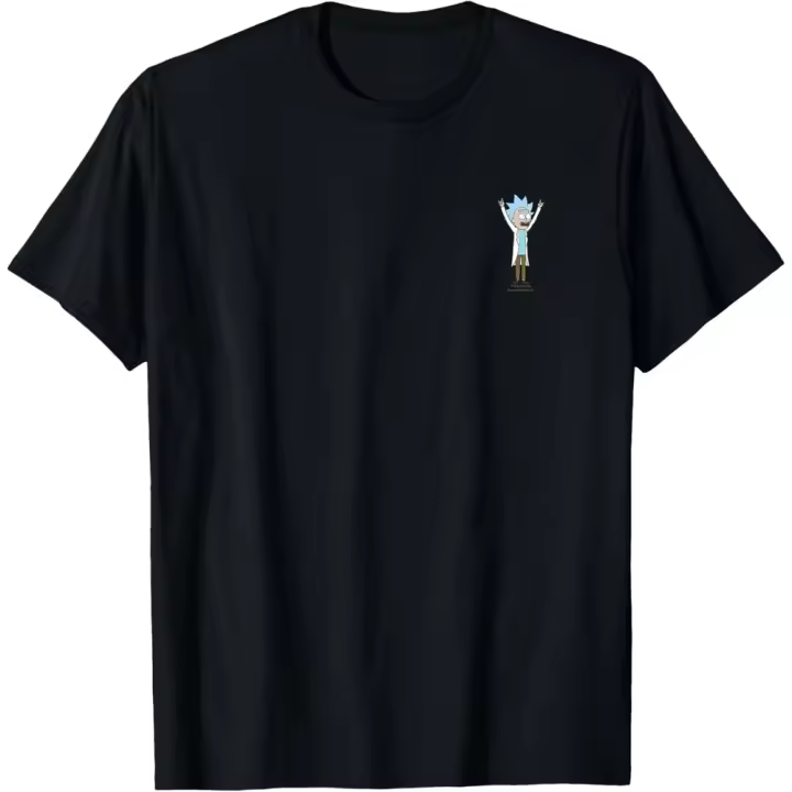Camiseta de Manga Corta, 100% Algodón, Ropa Unisex para Hombres y Mujeres en 5 Tallas, Camiseta Negra ESTAMPADA, Cuello redondo. - 1