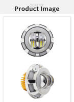 Faros LED Multicolor Para Motocicleta Proyector De Lente Doble Ángel Y Diabla Luz Blanca 6000K 12V Moto Headlamp - details 9