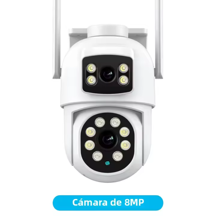 Cámara De Seguridad IP 6K 12MP Con Zoom De 8X Y Lentes Triples Pantalla Dual Exterior WiFi Protección Del Hogar CCTV PTZ ICSEE - 1