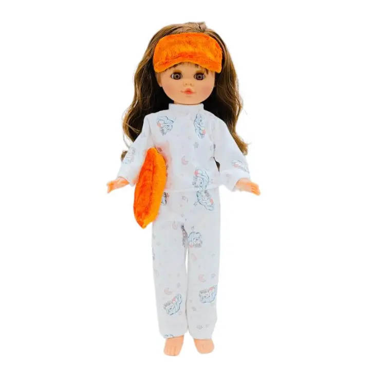 Set ropa muñeca Folk Artesanía pijama y antifaz para muñecas colección Sintra, Simona, Mari's, Pepa's o Naia 41 cm.  V423-35 - 1