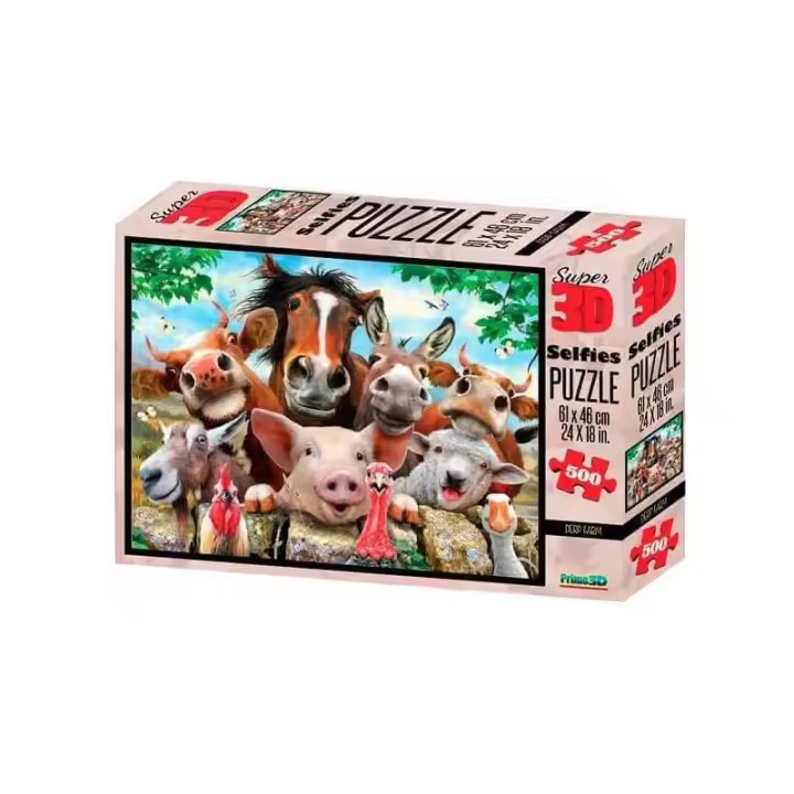 Toy Partner Puzzle 500 Piezas 3D Granja Selfie - Juego Educativo para Niños - 1