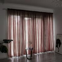 Cortina De Tules Sólida Y Transparente 100x200cm Para Sala De Estar Y Dormitorio Panel De Cortina Exterior Moderno Sin Doble Capa Ni Aislamiento Solar - details 13