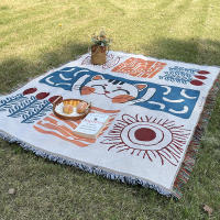 Carpet Bohemio Para Picnic Alfombra De Playa Portátil Para Camping Y Uso Doméstico Tapete De Sofá Tejido Poliéster 100% - details 14