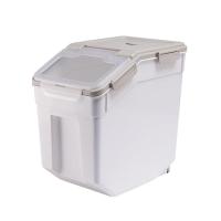 DZL contenedor de plástico para comida pienso para mascota con Ruedas  36.50L tapa desmontable y hermetico (ancho 22cm x alto 41.50cm x largo 40cm) - details 3