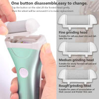 Archín Eléctrico Para Pies Recargable USB Con Pantalla Y 3 Cabezas De Reemplazo Para Eliminación De Callos Y Exfoliación - details 4