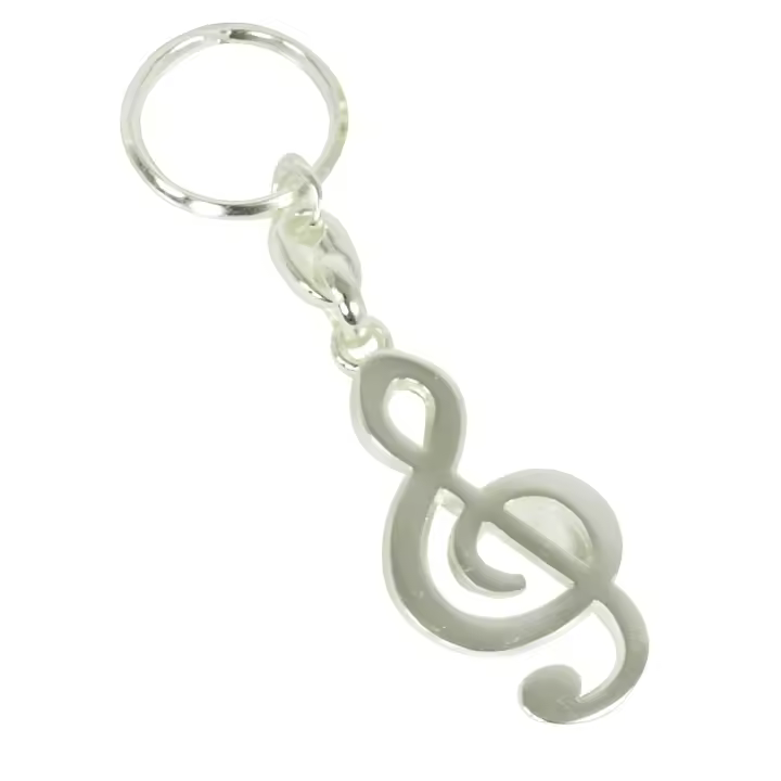llavero clave de sol ftl016 color plateado medida: 5cm - 1