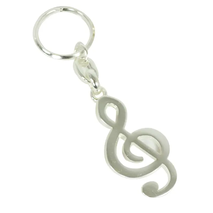 llavero clave de sol ftl016 color plateado medida: 5cm - 1