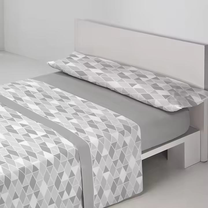Sedalinne - Juego de Sabanas Termicas Sena 3 Piezas - Cama 90x190 cm - Tejido Térmico Pirineo Suave - Incluye Bajera Ajustable, Encimera y Funda de Almohada - Sábanas de Invierno - Gris - 1