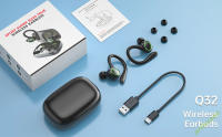Auriculares Bluetooth Inalámbricos 5.3 Sports Con Micrófono Reducción De Ruido TWS Estéreo Alta Fidelidad Toques Sensibles Para Correr Y Estudiar Negro - details 2