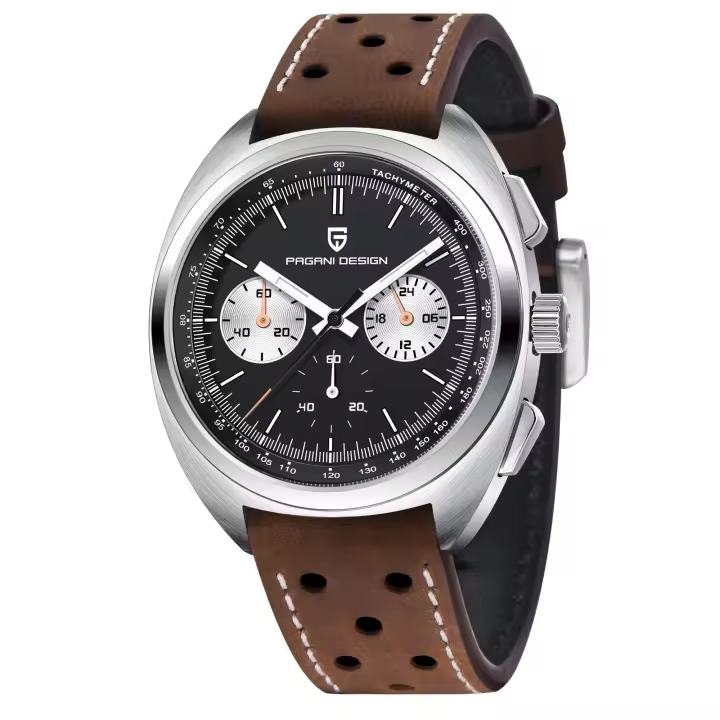 Reloj De Pulsera De Cuarzo PAGANI DESIGN 2023 Nueva Colección Cronógrafo Espalda De Tortuga 1782 Moda Resistente Al Agua Con Manecillas Luminosas Para Hombre - 1