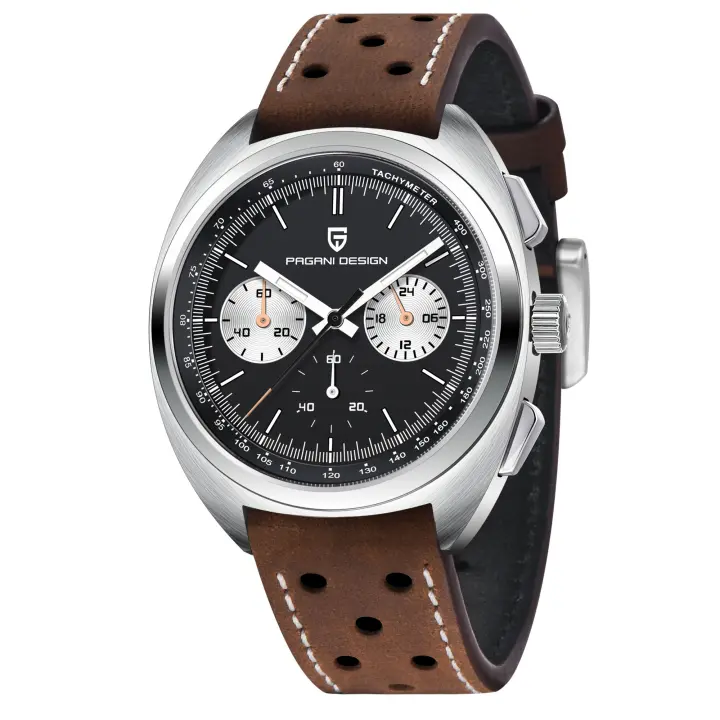 Reloj De Pulsera De Cuarzo PAGANI DESIGN 2023 Nueva Colección Cronógrafo Espalda De Tortuga 1782 Moda Resistente Al Agua Con Manecillas Luminosas Para Hombre - 1