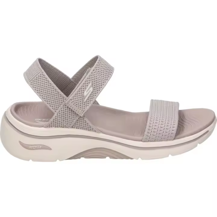 SKECHERS | Sandalias Skechers GO WALK Arch Fit 2.0 Sandal Annie para Mujer – Sandalia en Color Taupe – Sandalia con Velcro – Arch Fit – Ultra Go – Apto para Lavadora – Vegan – Cómodas – Casual – Modelo 140874-TPE - 1