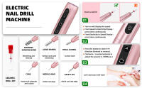 Kit De Uñas Eléctrico Profesional Recargable Portátil Sin Cable 30000RPM Para Acrílico Y Uñas De Gel Yokefellowbeauty - details 3