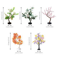 Árbol De Luz LED Para Mesa Con Base Removible Decoración De Camas Para Bodas Fiestas Camping Luz Noturna De Hadas Batería Incluida - details 1
