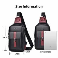 Bolsa De Hombro Para Hombre En Cuero Multi-funcional Deportiva Impermeable Para Correr Y Entrenar Bolsa Mensajera De Viaje Cruzable - details 0