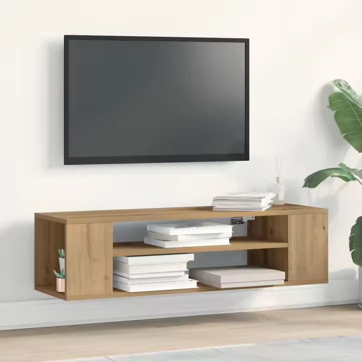 Mueble de TV de Pared vidaXL en Roble Artisan de 100x30x26,5 cm - 1