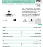 FABRILAMP Ventilador Dc Dani 48W-59w 4800LM-6980lm COLORES 4aspas 6velocidades 91D-107d 3000-4000-6000k Remoto+Reg.Intensidad+memoria+temporizador 24 Incluye mando a distancia y dos tijas de 12.5 y 25 centímetro Productos originales calidad de confianza - details 6