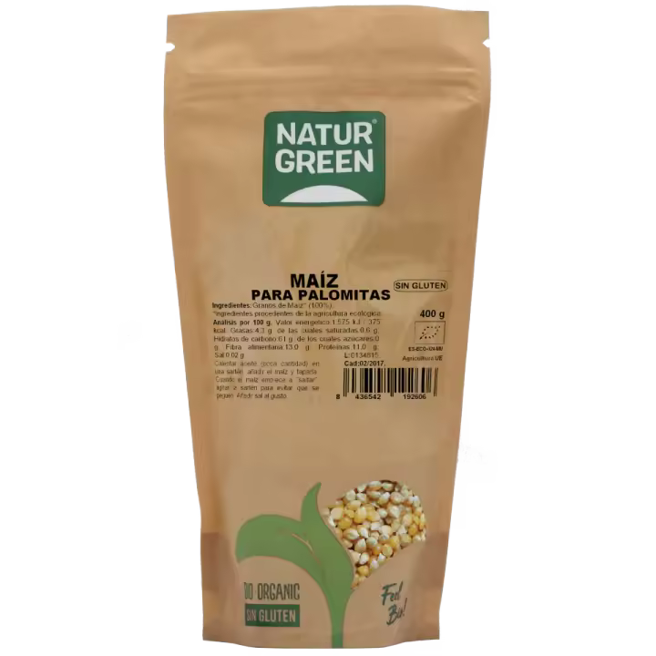 Pack 10x NaturGreen Maiz Palomitas Bio 400 g - 1