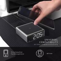 NOKLEAD Reloj De Alarma Digital Con Cargador Inalámbrico Para Teléfono Luz LED Ajustable Brillo Y Función De Sueno Moderno Para Dormitorio - details 5
